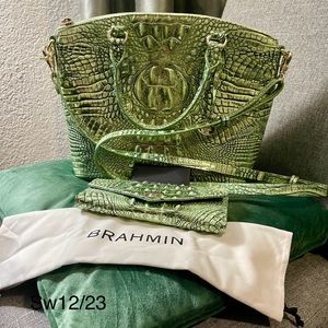 Brahmin Agave Duxbury and matching Veronica wallet